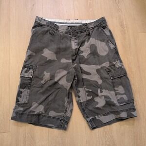 Foot Locker Men's Size 32 Large Cargo Shorts Camo Baggy Army Hunt Skater